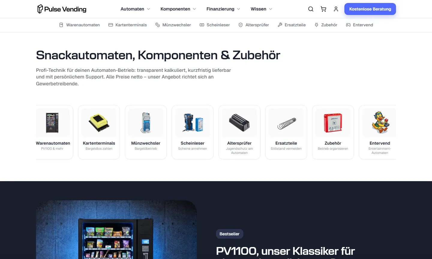 Shop-Übersicht – Pulse Vending