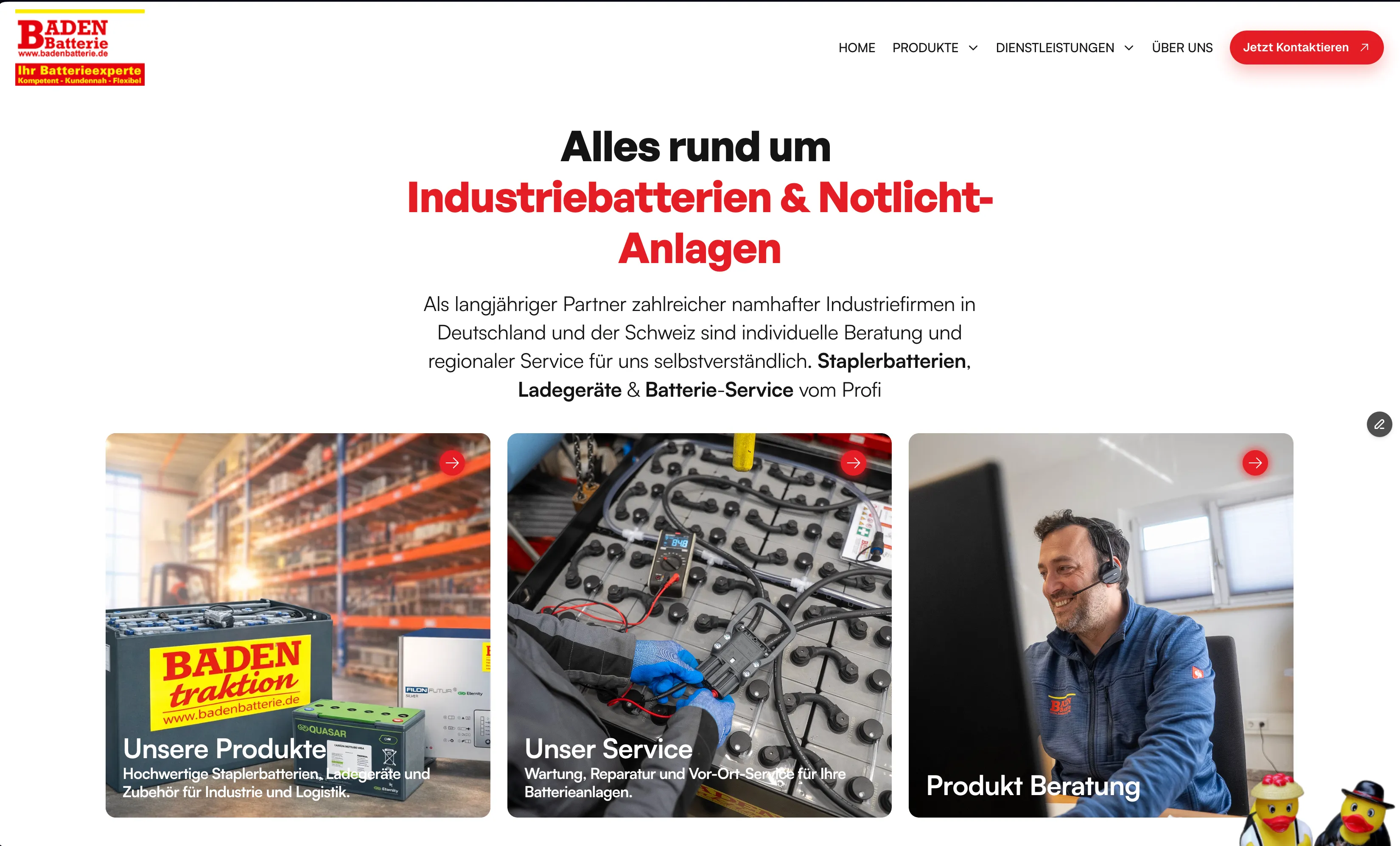 Website-Projekt Baden Batterie
