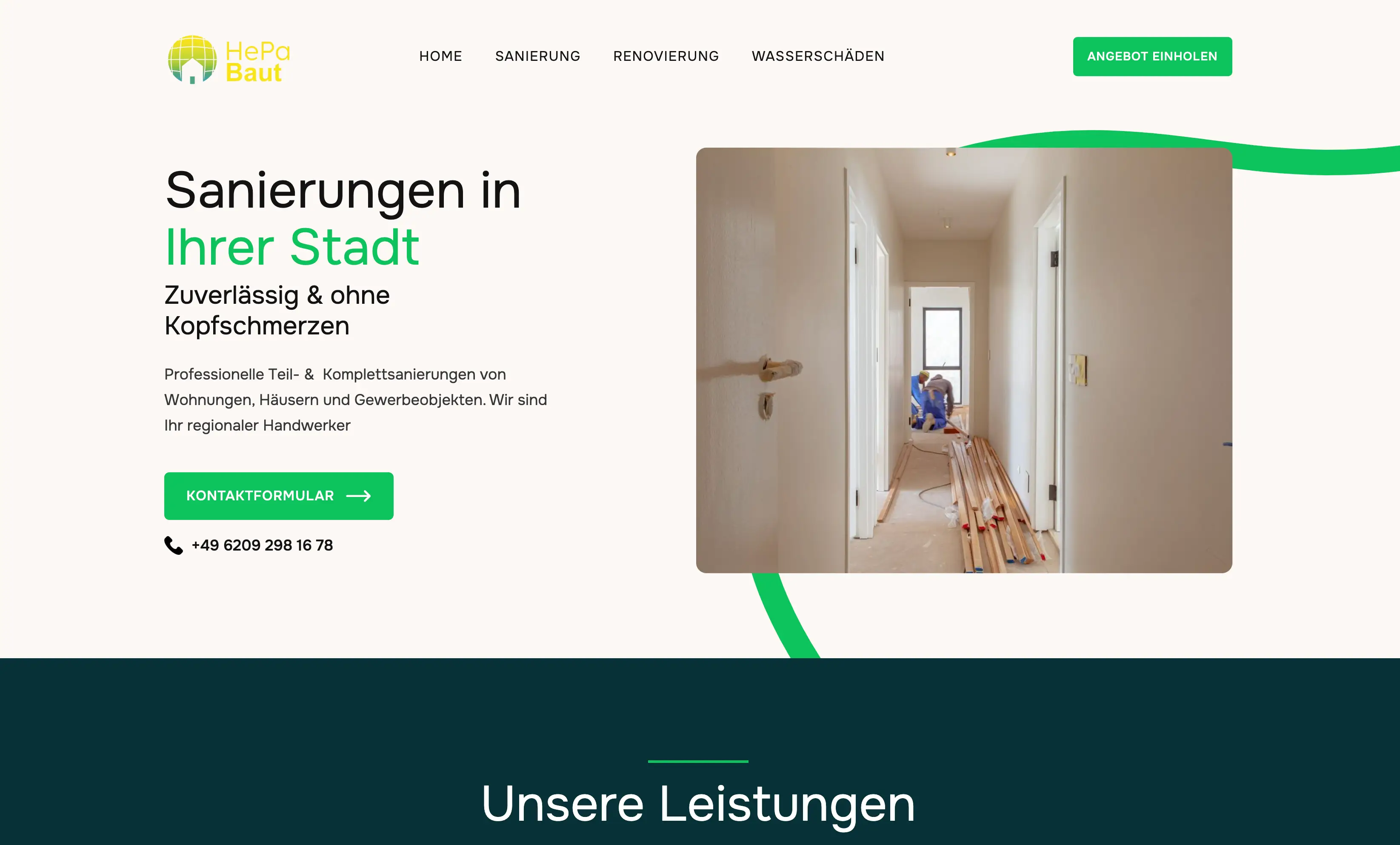 Website-Projekt HEPA Baut