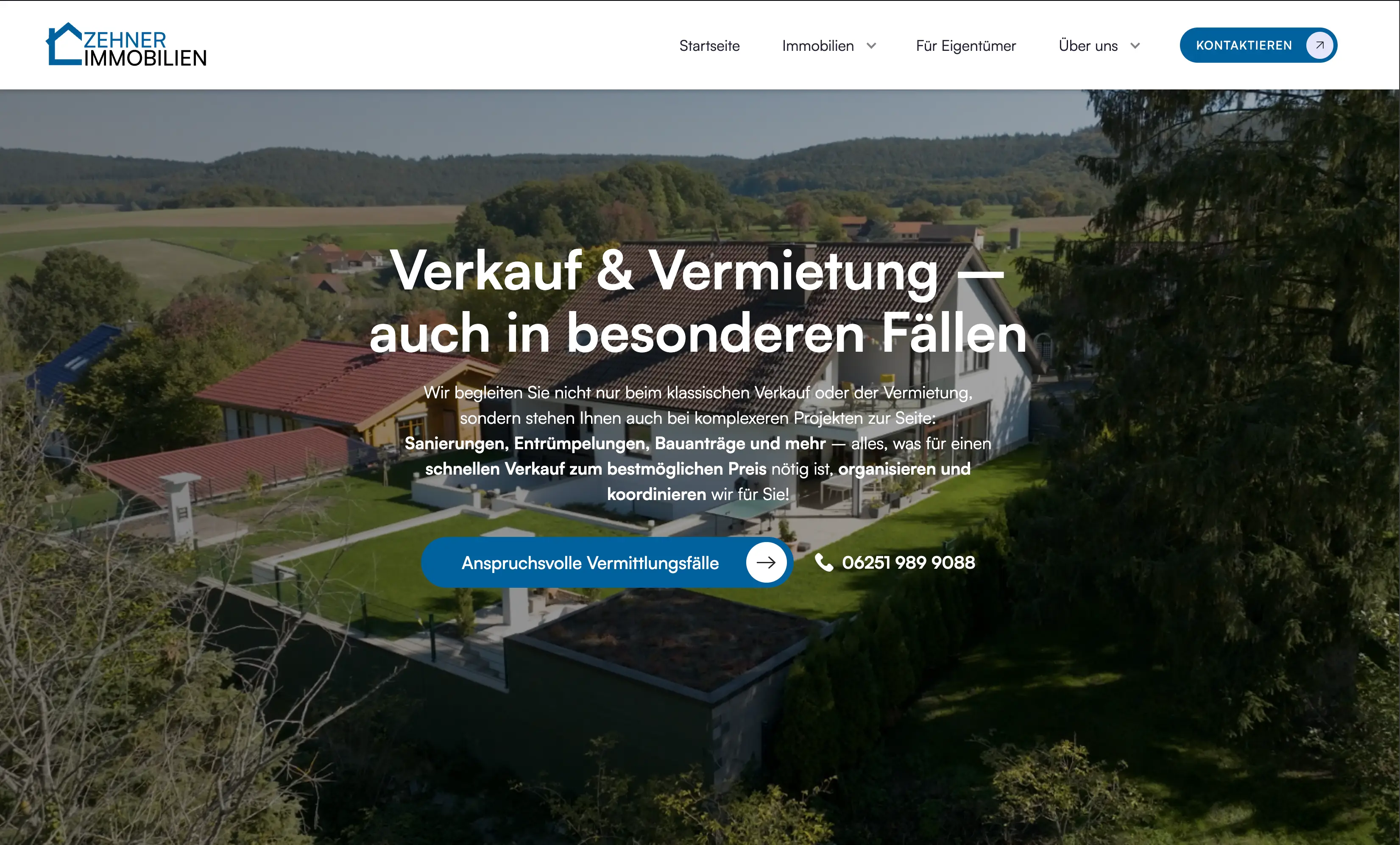 Website-Projekt Zehner Immobilien